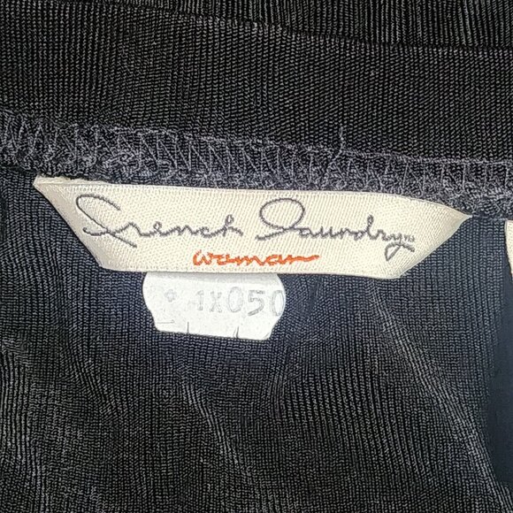 French Laundry Skirt Womens Plus Size 1X Solid All Black Pull On AcetateNew - Picture 2 of 7